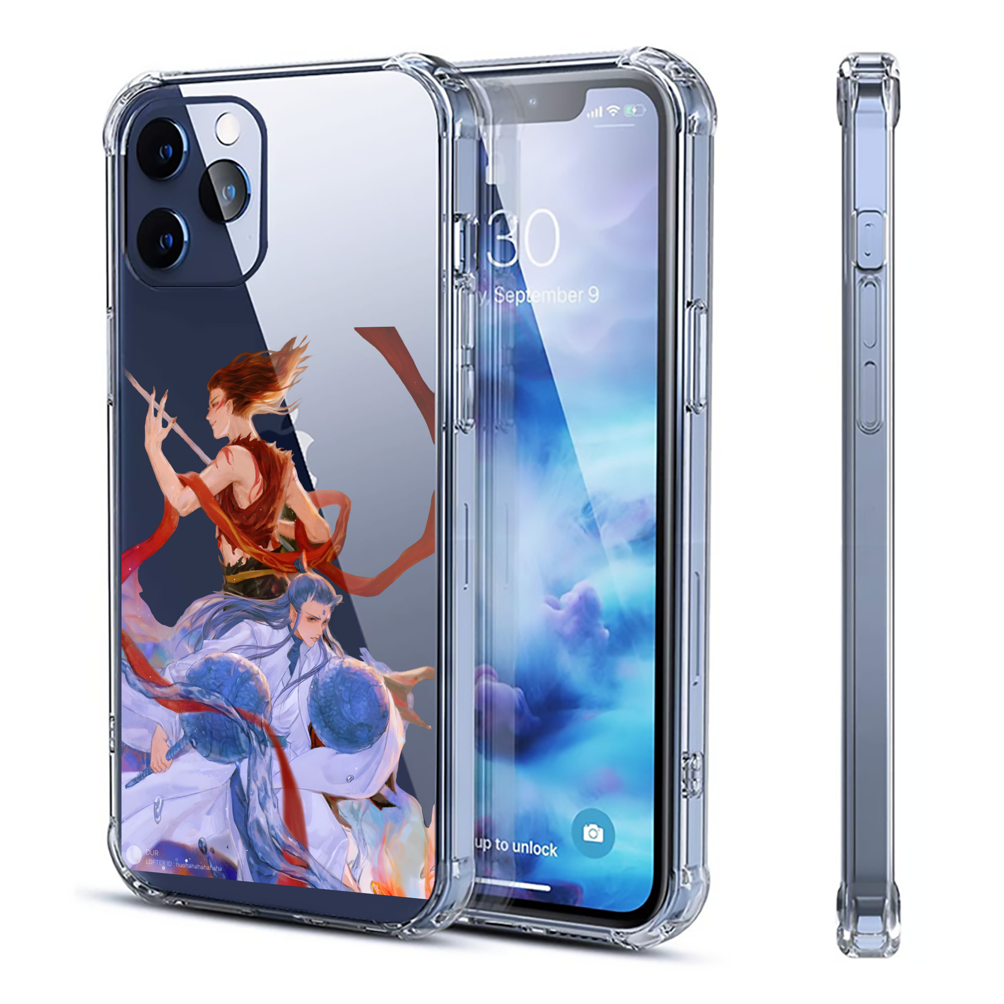 （画像用） Ne Zha 2 ナタ 魔童の大暴れ 【iPhone 12シリーズ対応】透明スマホケース（クリアソフトケース）